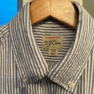 New: J. Crew - Mens Seersucker Short-Sleeved Shirt w/Button-Down Collar